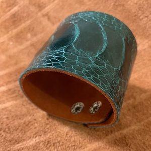 Leather/suede cuff bracelet